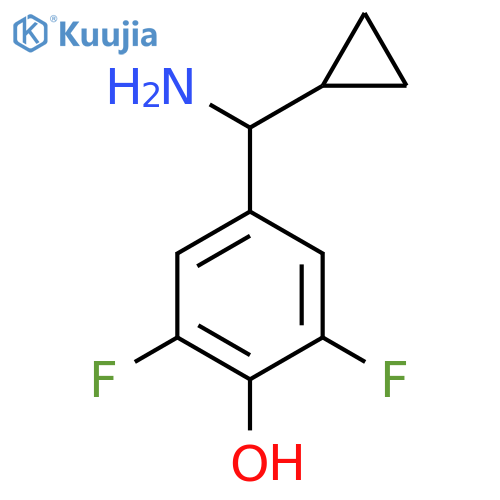 4-amino(cyclopropyl)methyl-2,6-difluorophenol structure