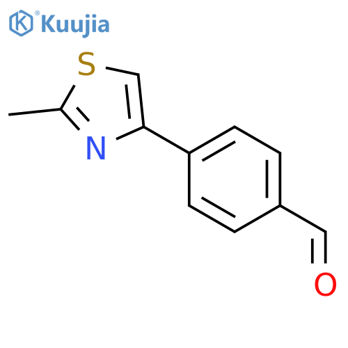 Benzaldehyde,4-(2-methyl-4-thiazolyl)- structure
