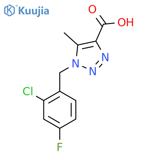 1-(2-chloro-4-fluorobenzyl)-5-methyl-1H-1,2,3-triazole-4-carboxylic acid structure