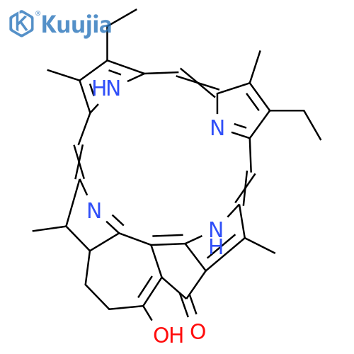 132,173-Cyclopheophorbide a enol; 31,32-Dihydro structure