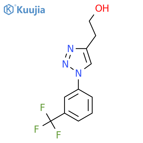 2-{1-3-(trifluoromethyl)phenyl-1H-1,2,3-triazol-4-yl}ethan-1-ol structure