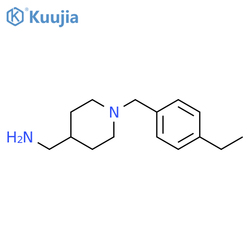 {1-[(4-ethylphenyl)methyl]piperidin-4-yl}methanamine structure