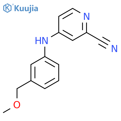 4-{3-(methoxymethyl)phenylamino}pyridine-2-carbonitrile structure