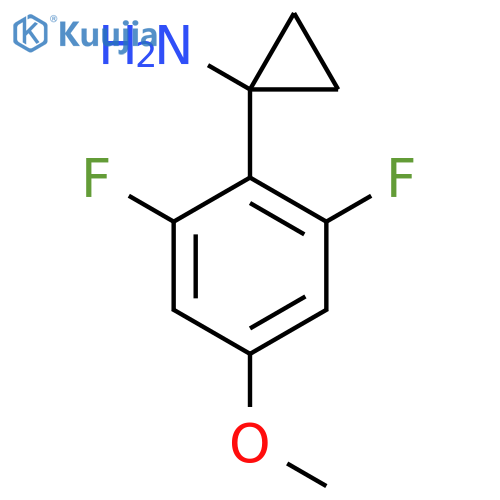 1-(2,6-difluoro-4-methoxyphenyl)cyclopropan-1-amine structure