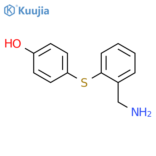 Phenol, 4-[[2-(aminomethyl)phenyl]thio]- structure