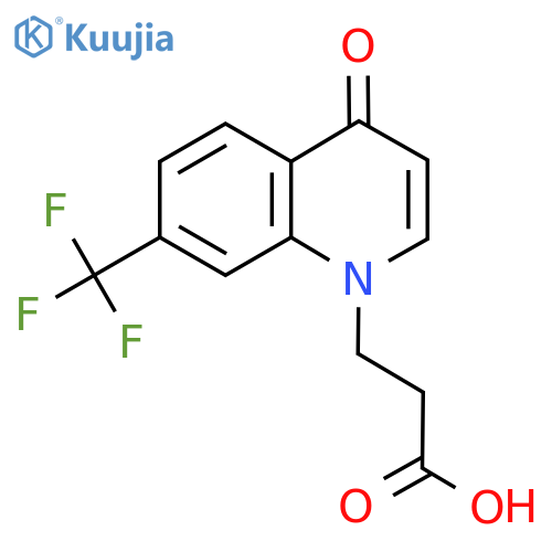 3-(4-Oxo-7-trifluoromethyl-4H-quinolin-1-yl)-propionic acid structure