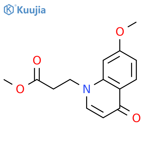 3-(7-Methoxy-4-oxo-4H-quinolin-1-yl)-propionic acid methyl ester structure