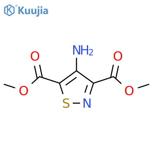 Dimethyl 4-aminoisothiazole-3,5-dicarboxylate structure