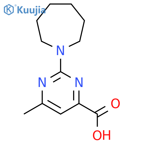 2-(Azepan-1-yl)-6-methylpyrimidine-4-carboxylic acid structure