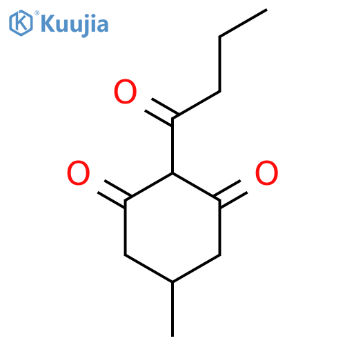 2-Butanoyl-5-methylcyclohexane-1,3-dione structure