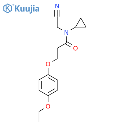 N-(Cyanomethyl)-N-cyclopropyl-3-(4-ethoxyphenoxy)propanamide structure