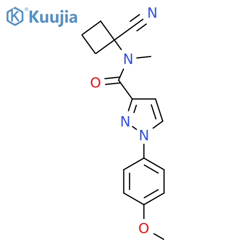 N-(1-cyanocyclobutyl)-1-(4-methoxyphenyl)-N-methyl-1H-pyrazole-3-carboxamide structure