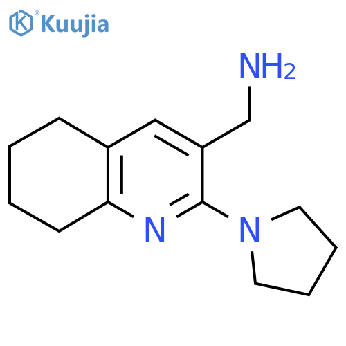 2-(pyrrolidin-1-yl)-5,6,7,8-tetrahydroquinolin-3-ylmethanamine structure