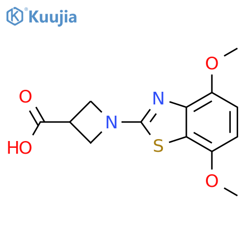 1-(4,7-dimethoxy-1,3-benzothiazol-2-yl)azetidine-3-carboxylic acid structure