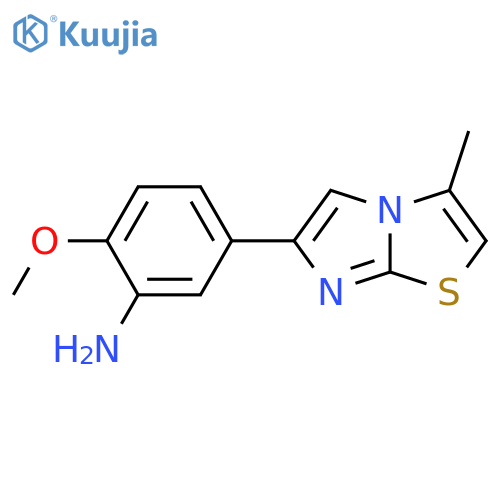 [2-methoxy-5-(3-methylimidazo[2,1-b][1,3]thiazol-6-yl)phenyl]amine structure