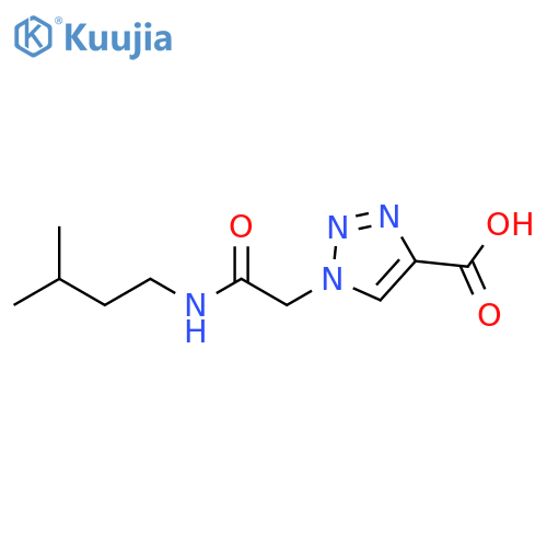 1-{[(3-methylbutyl)carbamoyl]methyl}-1H-1,2,3-triazole-4-carboxylic acid structure