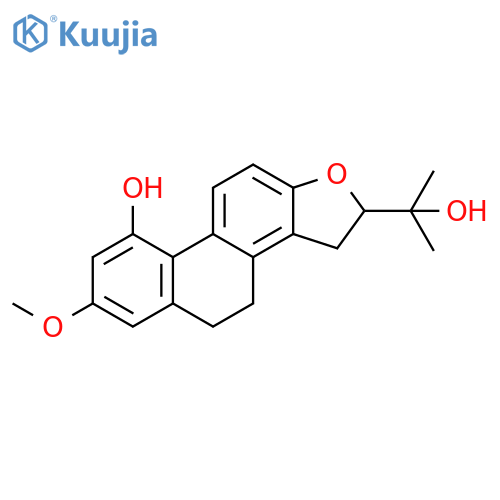 Phenanthro[2,1-b]furan-2-methanol,2,3,4,5-tetrahydro-9-hydroxy-7-methoxy-a,a-dimethyl- (9CI) structure