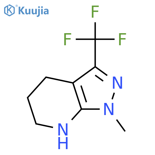 1-Methyl-3-(trifluoromethyl)-4,5,6,7-tetrahydro-1H-pyrazolo[3,4-b]pyridine structure