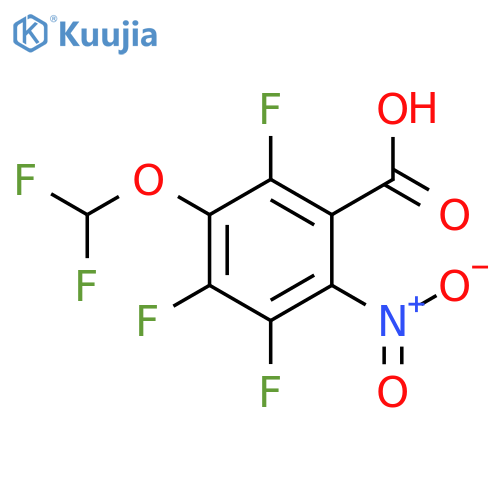 Benzoic acid, 3-(difluoromethoxy)-2,4,5-trifluoro-6-nitro- structure