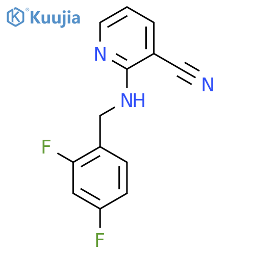 2-[(2,4-Difluorophenyl)methylamino]pyridine-3-carbonitrile structure