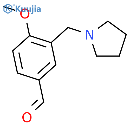 4-methoxy-3-[(pyrrolidin-1-yl)methyl]benzaldehyde structure