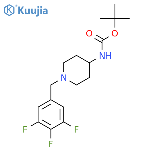 Tert-Butyl 1-(3,4,5-trifluorobenzyl)piperidin-4-ylcarbamate structure