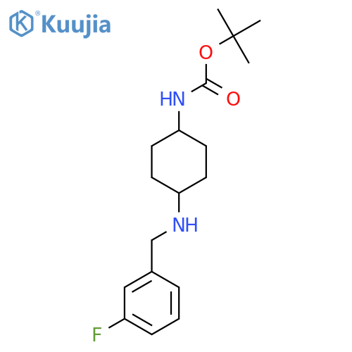 tert-Butyl (trans-4-((3-fluorobenzyl)amino)cyclohexyl)carbamate structure