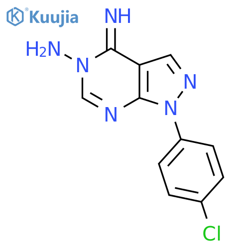 1-(4-Chlorophenyl)-4-imino-1H-pyrazolo[3,4-d]pyrimidin-5(4H)-amine structure