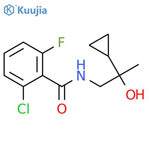 2-chloro-N-(2-cyclopropyl-2-hydroxypropyl)-6-fluorobenzamide structure