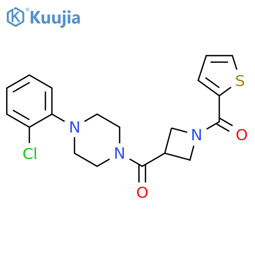 1-(2-chlorophenyl)-4-1-(thiophene-2-carbonyl)azetidine-3-carbonylpiperazine structure