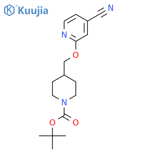 4-(4-Cyano-pyridin-2-yloxymethyl)-piperidine-1-carboxylic acid tert-butyl ester structure