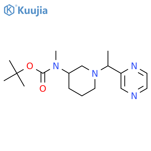 tert-Butyl methyl(1-(1-(pyrazin-2-yl)ethyl)piperidin-3-yl)carbamate structure