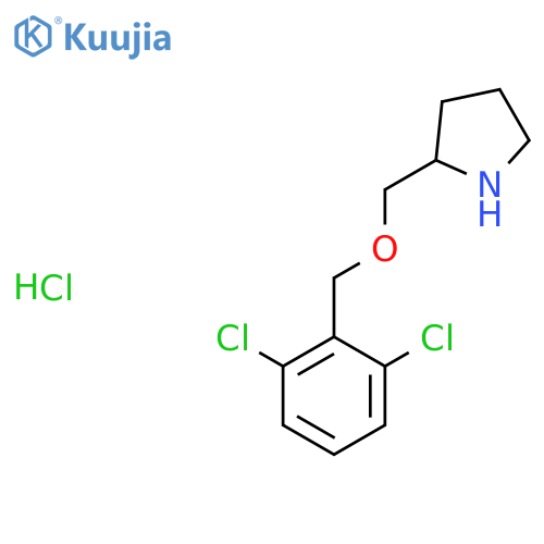 2-(2,6-Dichloro-benzyloxymethyl)-pyrrolidine hydrochloride structure