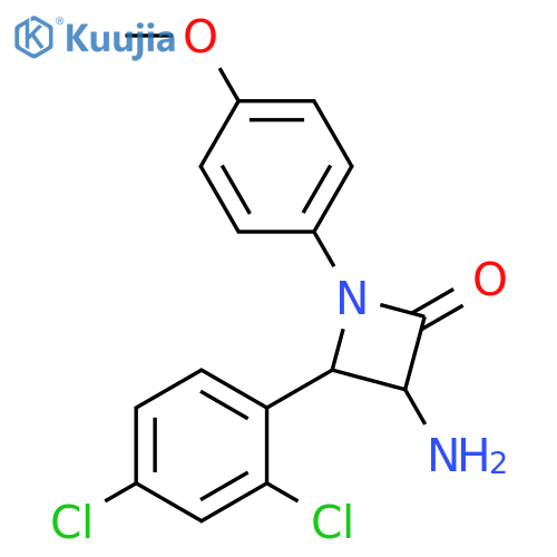 3-Amino-4-(2,4-dichloro-phenyl)-1-(4-methoxy-phenyl)-azetidin-2-one structure