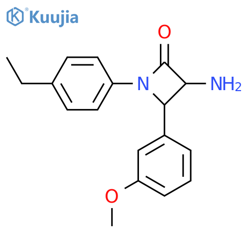 3-Amino-1-(4-ethyl-phenyl)-4-(3-methoxy-phenyl)-azetidin-2-one structure