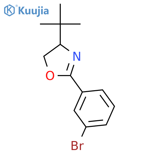 (S)-2-(3-Bromophenyl)-4-t-butyl-4,5-dihydrooxazole structure