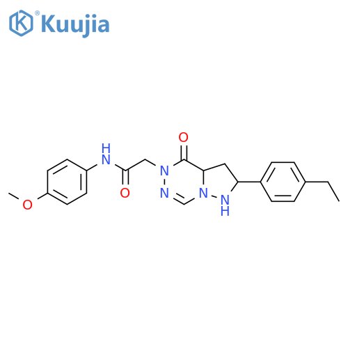 2-[2-(4-ethylphenyl)-4-oxo-4H,5H-pyrazolo[1,5-d][1,2,4]triazin-5-yl]-N-(4-methoxyphenyl)acetamide structure