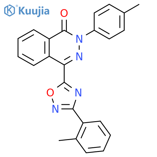 2-(4-methylphenyl)-4-[3-(2-methylphenyl)-1,2,4-oxadiazol-5-yl]-1,2-dihydrophthalazin-1-one structure