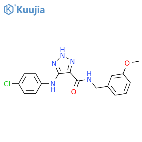 5-[(4-chlorophenyl)amino]-N-[(3-methoxyphenyl)methyl]-1H-1,2,3-triazole-4-carboxamide structure