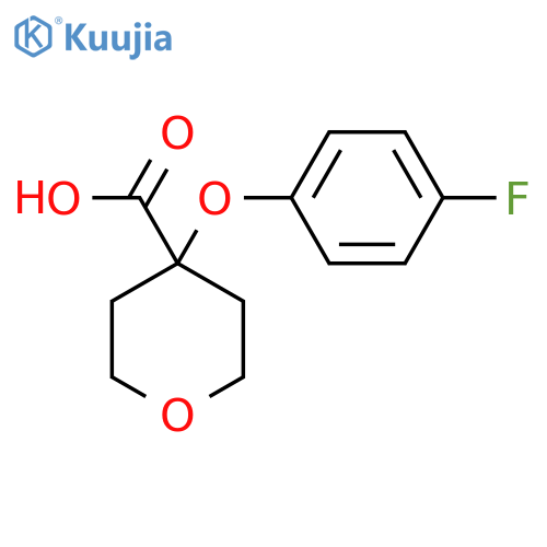 4-(4-Fluorophenoxy)oxane-4-carboxylic acid structure