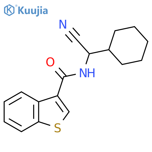 N-[cyano(cyclohexyl)methyl]-1-benzothiophene-3-carboxamide structure