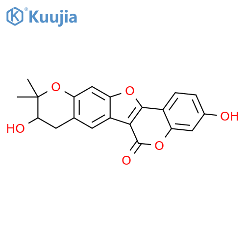 6H,8H-Furo[3,2-c:4,5-g']bis[1]benzopyran-6-one,9,10-dihydro-3,9-dihydroxy-10,10-dimethyl- (9CI) structure