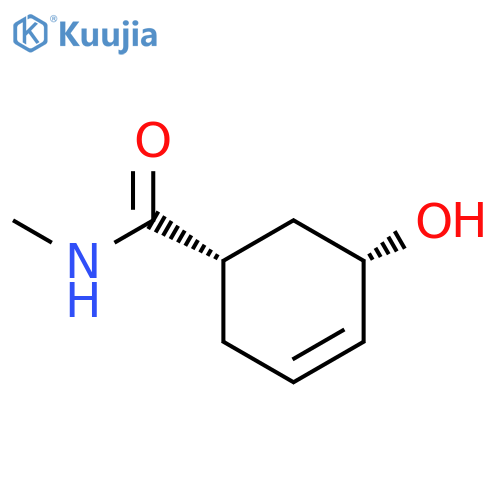 3-Cyclohexene-1-carboxamide,5-hydroxy-N-methyl-, (1R,5R)-rel- structure