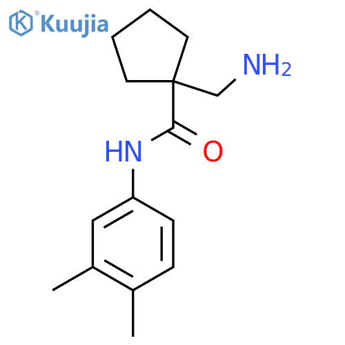 1-(Aminomethyl)-N-(3,4-dimethylphenyl)cyclopentane-1-carboxamide structure
