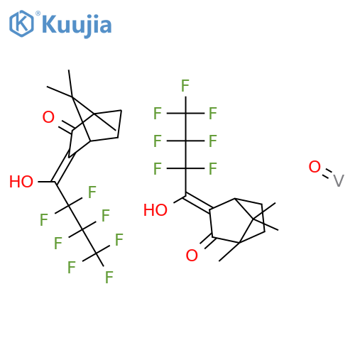 Vanadium,bis[(1R)-3-[2,2,3,3,4,4,4-heptafluoro-1-(oxo-kO)butyl]-1,7,7-trimethylbicyclo[2.2.1]heptan-2-onato-kO]oxo-, (SP-5-32)- (9CI) structure