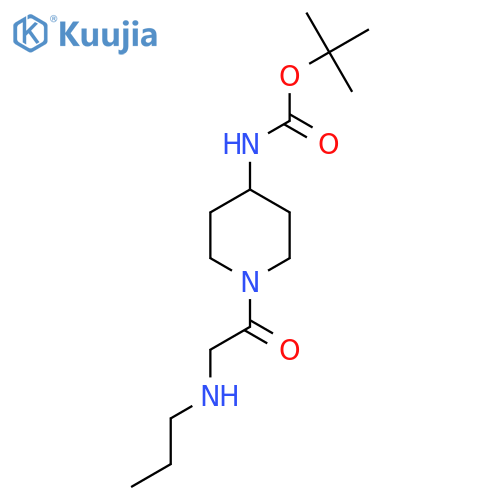 tert-butyl N-{1-[2-(propylamino)acetyl]piperidin-4-yl}carbamate structure