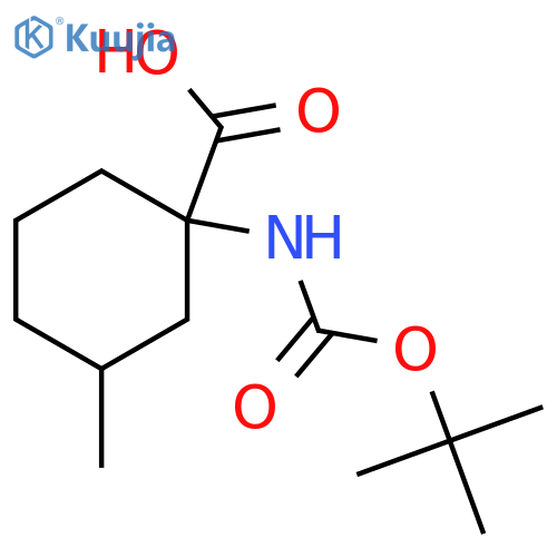 1-{[(tert-butoxy)carbonyl]amino}-3-methylcyclohexane-1-carboxylic acid structure