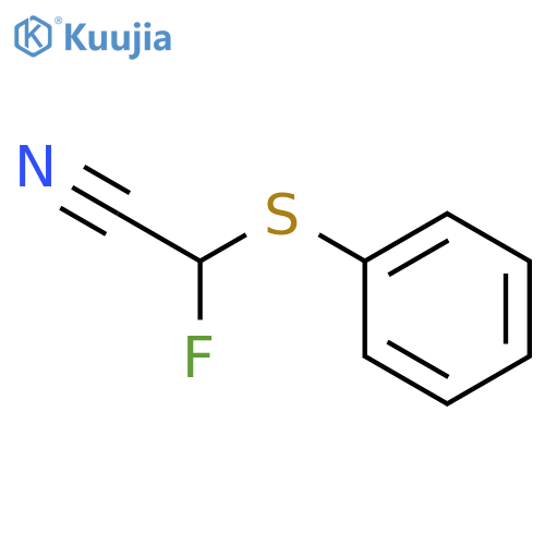 Fluoro(phenylthio)acetonitrile structure