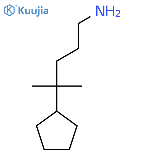 4-cyclopentyl-4-methylpentan-1-amine structure