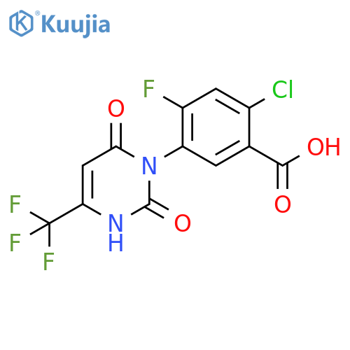 2-Chloro-4-fluoro-5-(2,6-dioxo-4-trifluoromethylpyrimidin-1-yl)benzoic Acid structure
